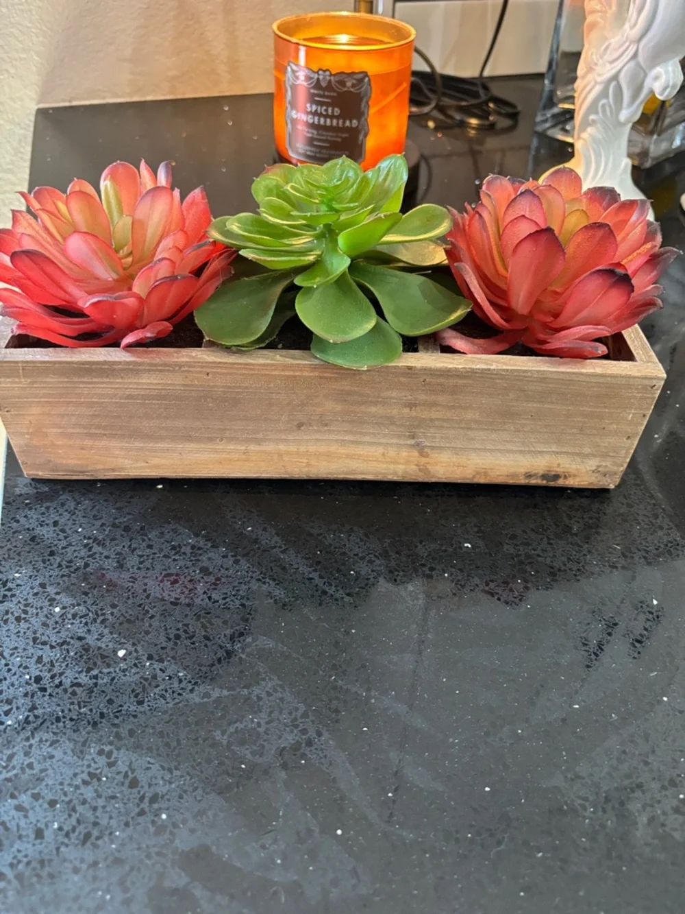 Artificial Quality Succulent Plant in a wooden box Lot Of 3 Beautiful Decorati